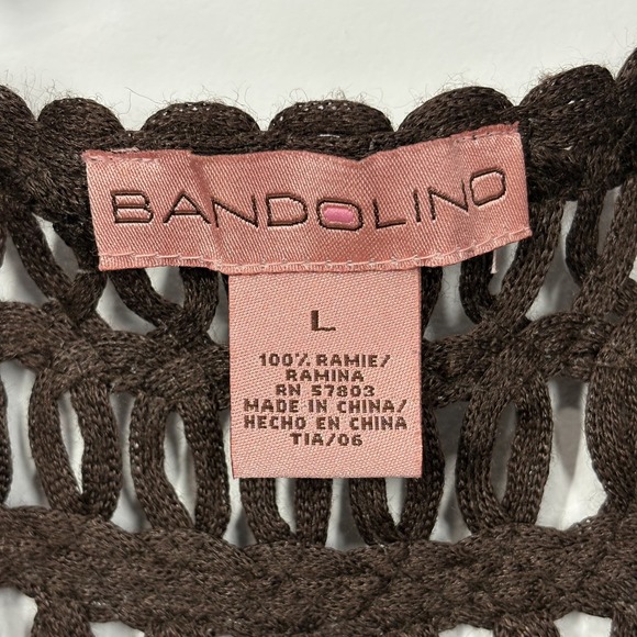 VTG Bandolino Women Floral Crochet Vest Size L Brown Forest Fairy Festival Boho - Picture 5 of 9